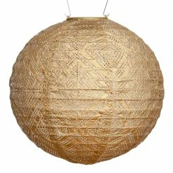 Hot Sale 🌟 World Market Windsong Round Geometric Fabric Solar LED Lantern 🥰 -Lighting Sales Store unnamed file 631