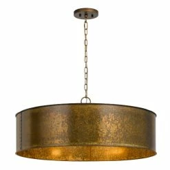 Cheapest ✔️ World Market Winta Distressed Bronze Patina 5 Light Pendant Lamp 🎁
