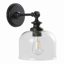 Coupon 👏 World Market Neri Black Metal And Glass Wall Sconce 😀