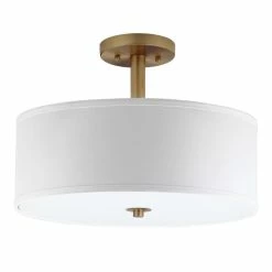 Wholesale 👍 World Market Alysian Gold And White Flush Mount Ceiling Light ❤️