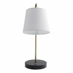 Wholesale 😉 World Market Aida White Linen and Metal Adjustable Task Lamp with USB 🎁 -Lighting Sales Store unnamed file 679