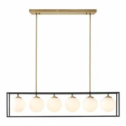 New 😀 World Market Marty Black And Brass Metal 6 Light Chandelier 🌟 -Lighting Sales Store unnamed file 692