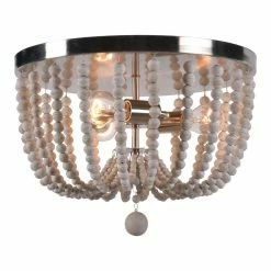 Budget 👏 World Market Madison Wood Bead 3 Light Flush Mount Ceiling Light 😉 -Lighting Sales Store unnamed file 705