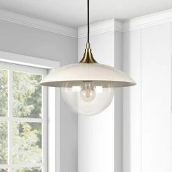 Brand new 👍 World Market Alice Glass and Metal Dome Pendant Lamp ✨ -Lighting Sales Store unnamed file 720