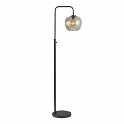 Coupon 😍 World Market Meyer Matte Black And Smoky Glass Floor Lamp 🧨