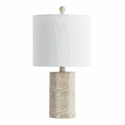 Best reviews of โ World Market Josie Ivory And Beige Abstract Floral Table Lamp ๐