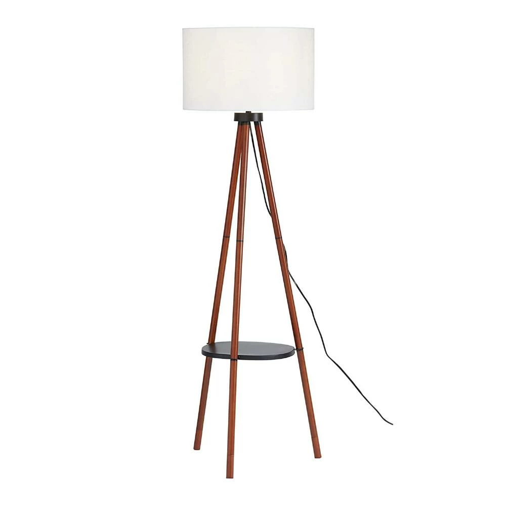 Flash Sale โ World Market Walnut Tripod Floor Lamp With Shelf ๐ 3 Flash Sale โ World Market Walnut Tripod Floor Lamp With Shelf ๐