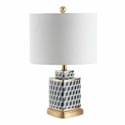 Best reviews of ๐ World Market Madras Black, Gray And White Ceramic Table Lamp โ