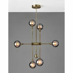 Brand new 💯 World Market Starling Antique Brass And Glass 6 Light LED Chandelier ⭐ -Lighting Sales Store unnamed file 769