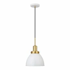 Cheap 💯 World Market Iris Brass And Metal Dome Pendant Lamp 👏