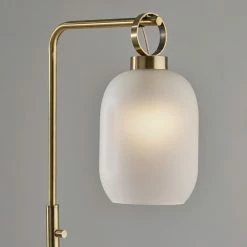 Brand new 😀 World Market Lancaster Antique Brass And Frosted Glass Floor Lamp 🔥 -Lighting Sales Store unnamed file 791