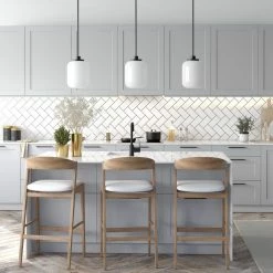 Promo 🔔 World Market Marina White Glass Cylinder And Metal Pendant Lamp 👏 -Lighting Sales Store unnamed file 815