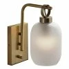 Promo ❤️ World Market Lancaster Antique Brass And Frosted Glass Wall Sconce ⌛