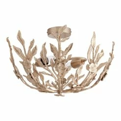 Cheapest 🛒 World Market Jane Gold Floral Semi Flush Mount Ceiling Light 🛒