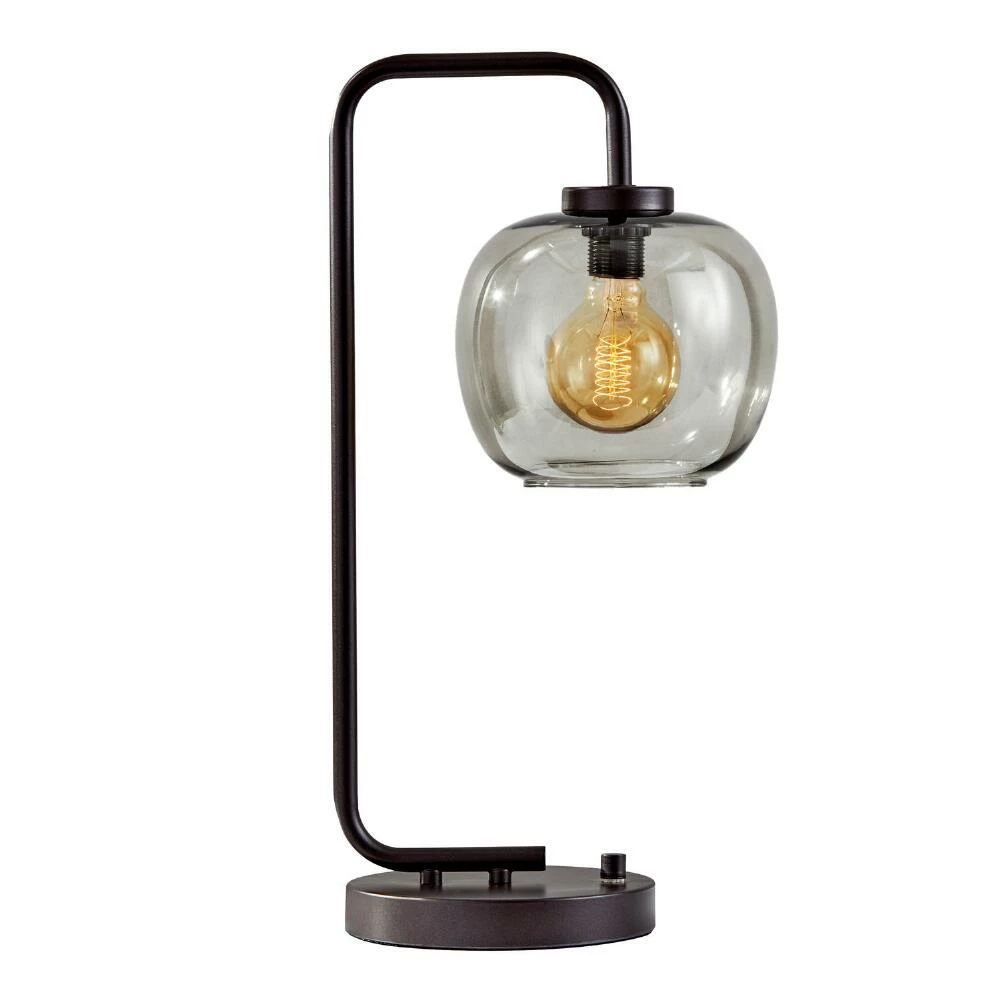 Discount 🤩 World Market Meyer Matte Black And Smoky Glass Table Lamp 😍 3 Discount 🤩 World Market Meyer Matte Black And Smoky Glass Table Lamp 😍