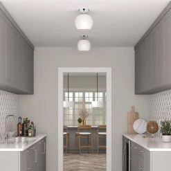 Wholesale 🌟 World Market Patti White Glass Globe Semi Flush Mount Ceiling Light ❤️ -Lighting Sales Store unnamed file 970