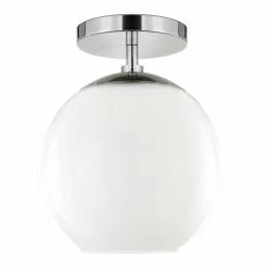 Wholesale 🌟 World Market Patti White Glass Globe Semi Flush Mount Ceiling Light ❤️ -Lighting Sales Store unnamed file 971