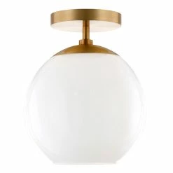 Wholesale 🌟 World Market Patti White Glass Globe Semi Flush Mount Ceiling Light ❤️ -Lighting Sales Store unnamed file 972