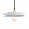 Best Pirce 🥰 World Market Darrin Matte White And Gold Metal 2 Tier Disc Pendant Lamp 🛒